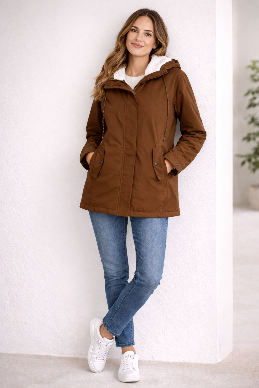 SIENNA | Long winter coat with hood