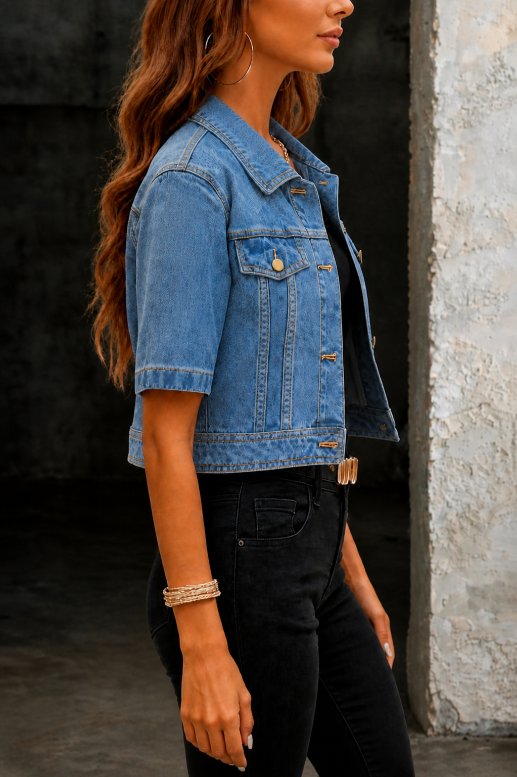 GRACELYN | Short denim jacket