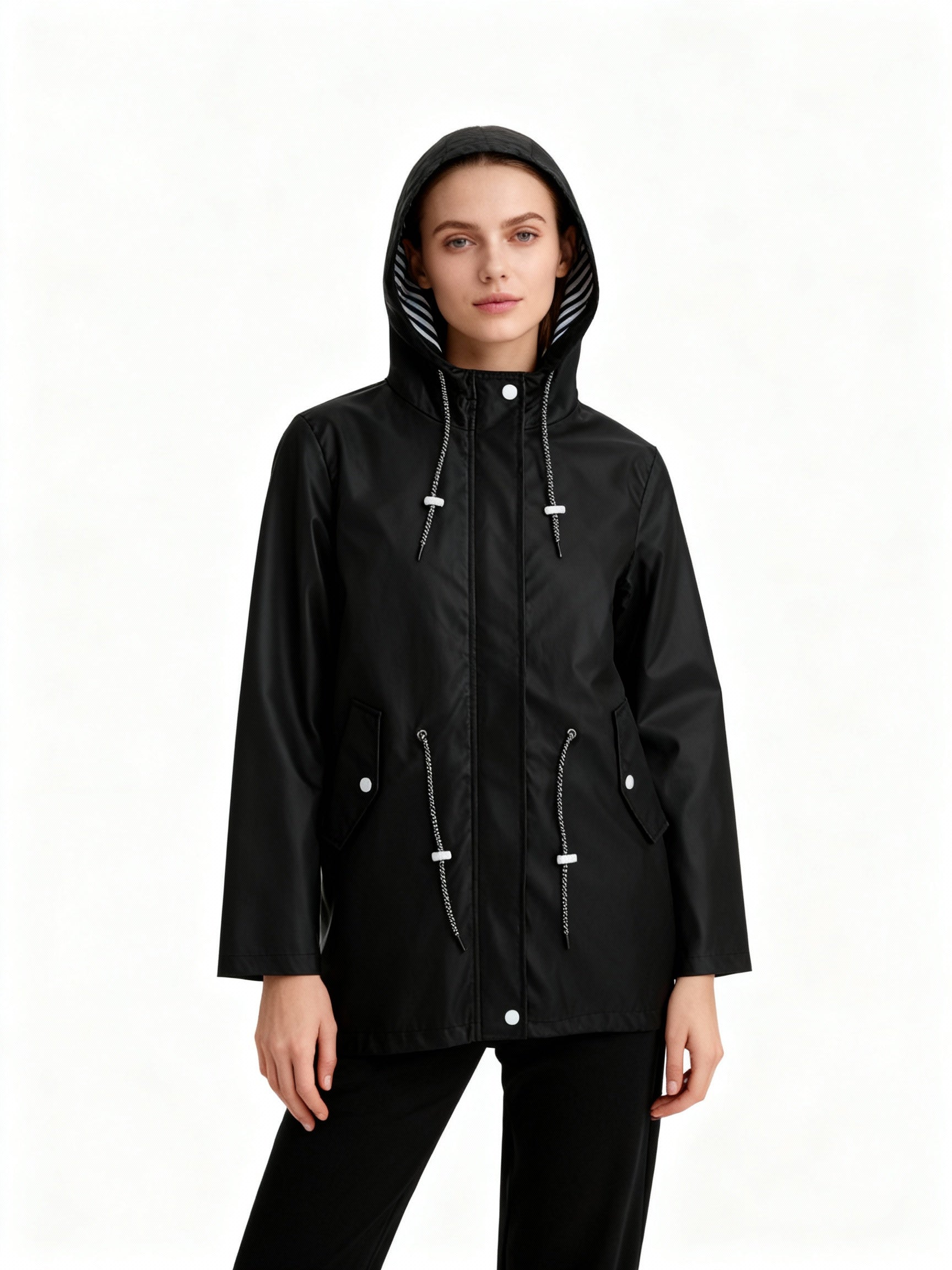 HARPER | Waterproof mac with hood