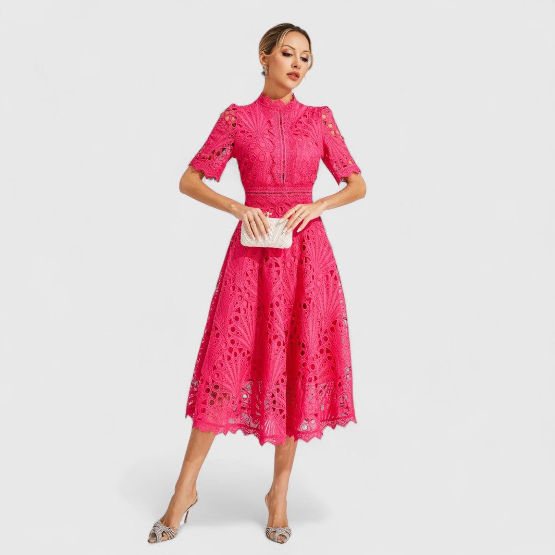 LYDIA | Rochie midi cu dantelă - Liora București