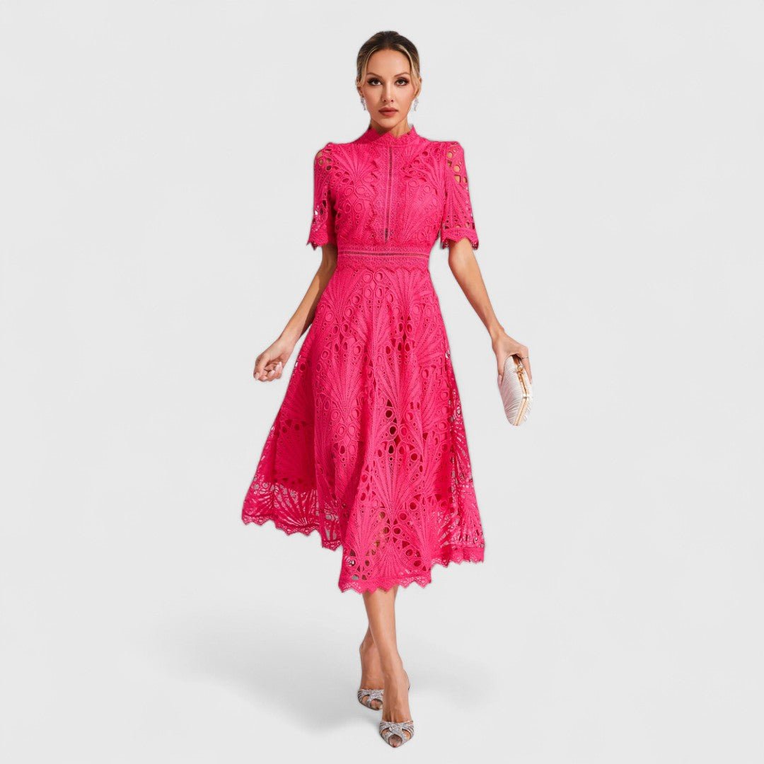 LYDIA | Rochie midi cu dantelă - Liora București