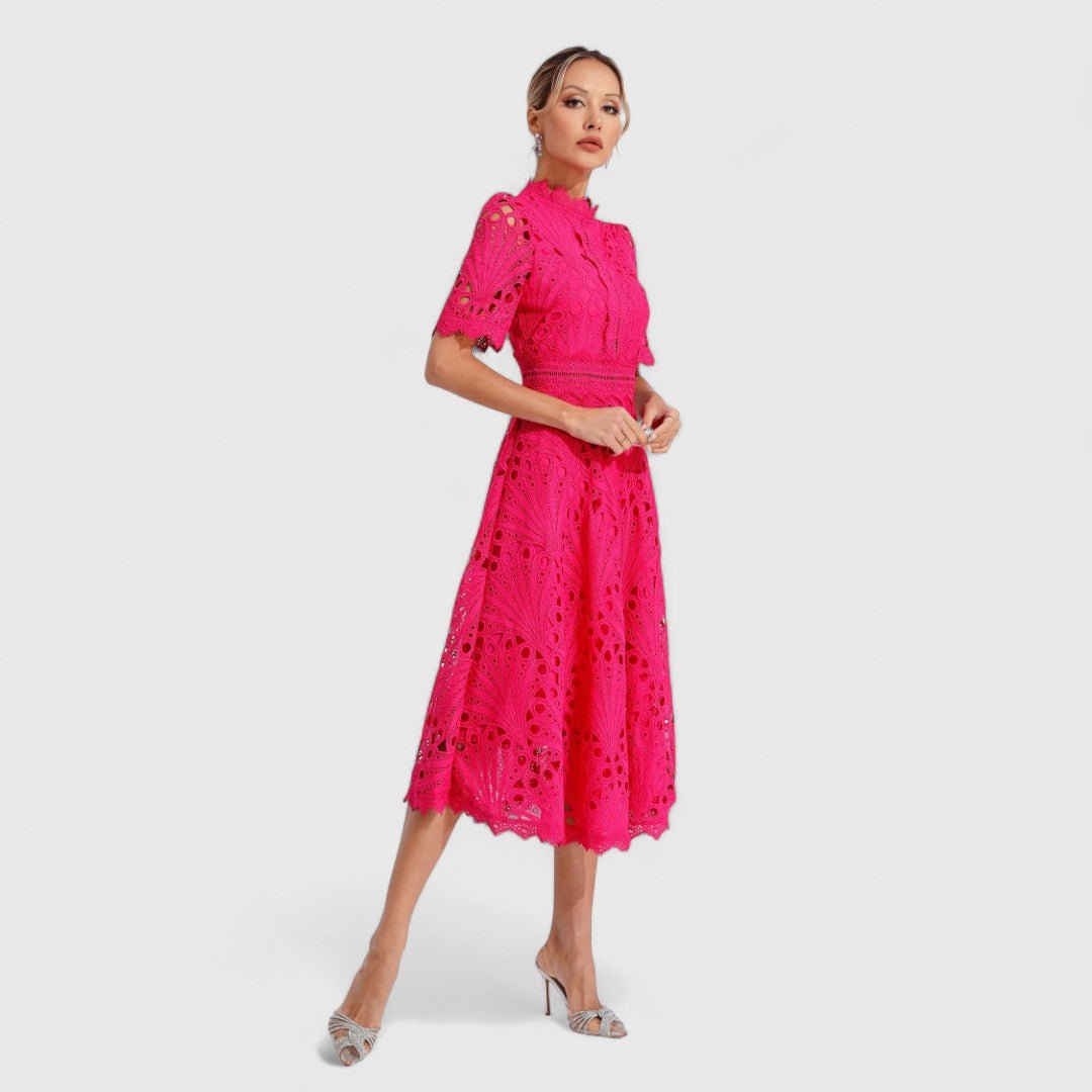 LYDIA | Rochie midi cu dantelă - Liora București