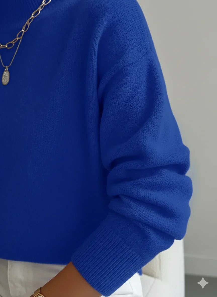 ELEANOR | Polo neck jumper with ribbed cuffs