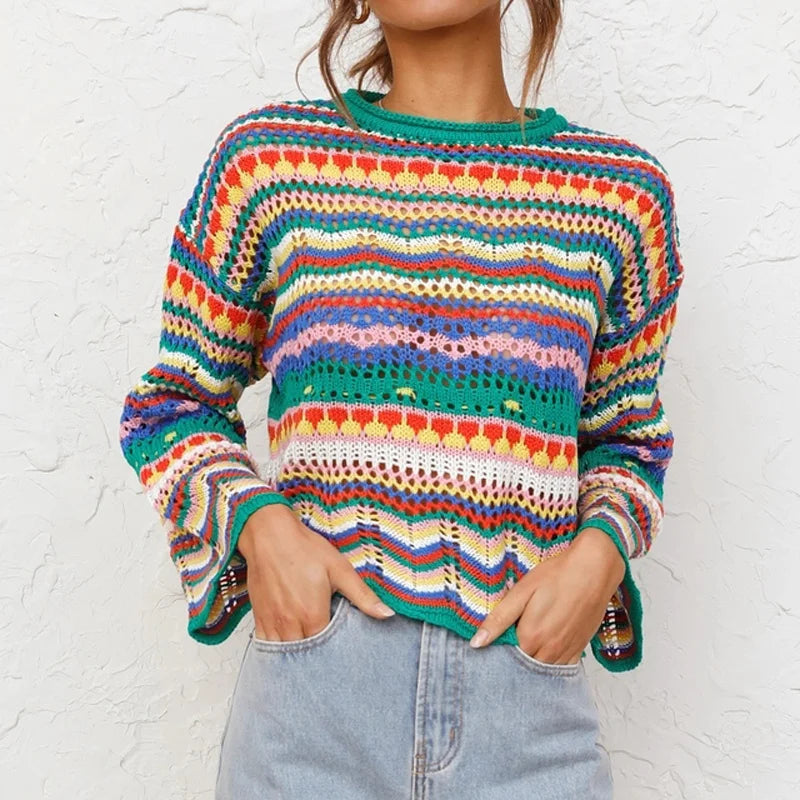 ZARA | Knitted jumper with colour-block detail