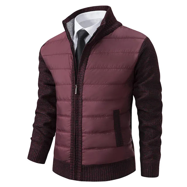 BEAU | Gilet with quilted body and knit sleeves