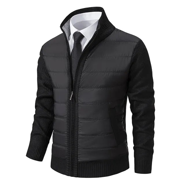 BEAU | Gilet with quilted body and knit sleeves