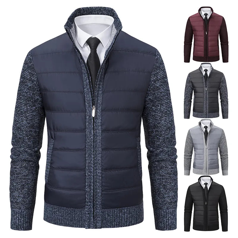 BEAU | Gilet with quilted body and knit sleeves