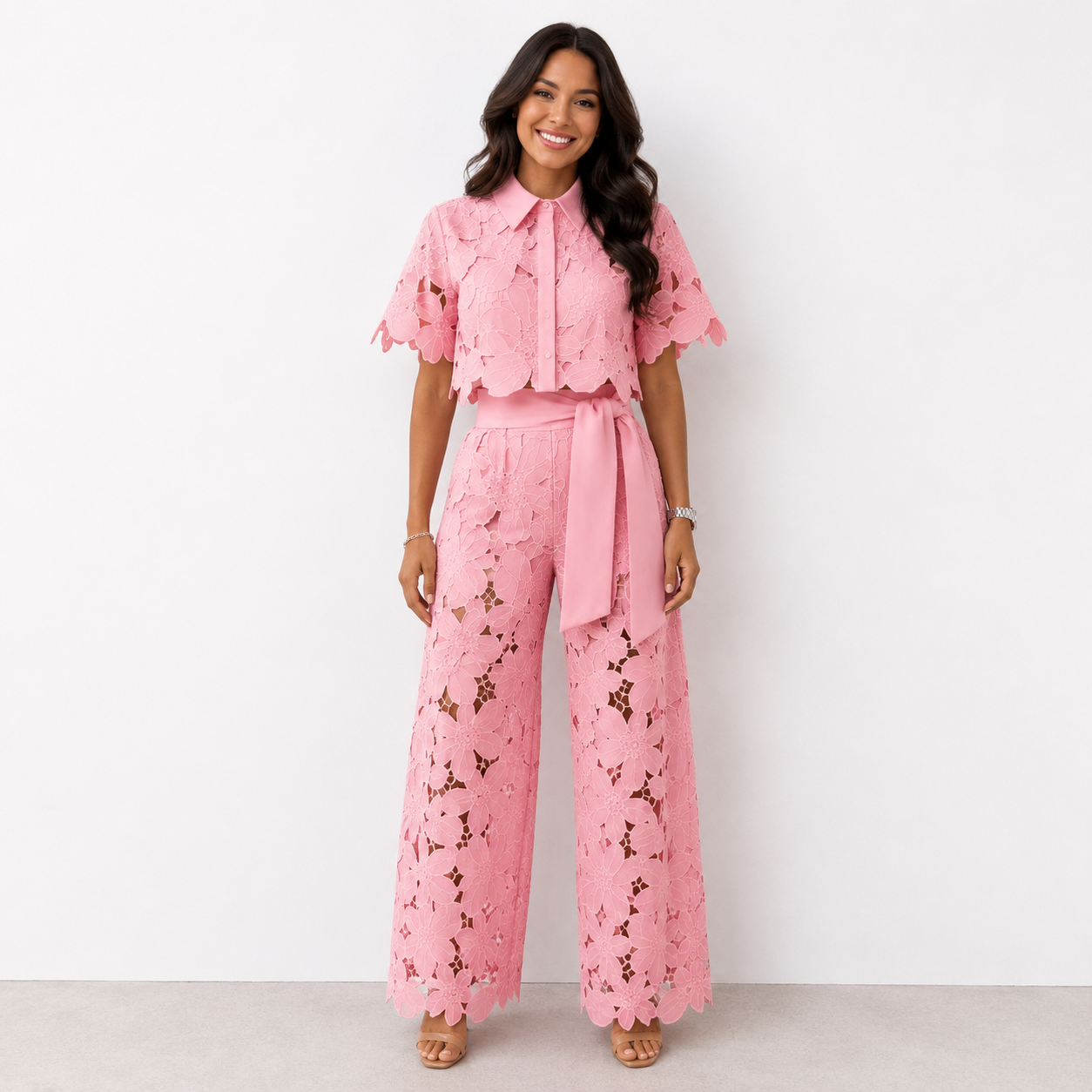 DIVINA | Set with wide-leg trousers