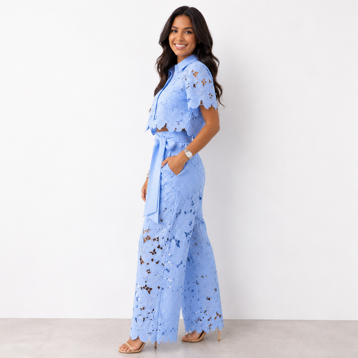 DIVINA | Set with wide-leg trousers