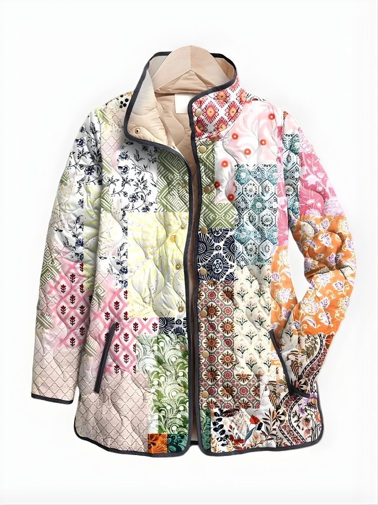 ISLA | Quilted jacket with floral print