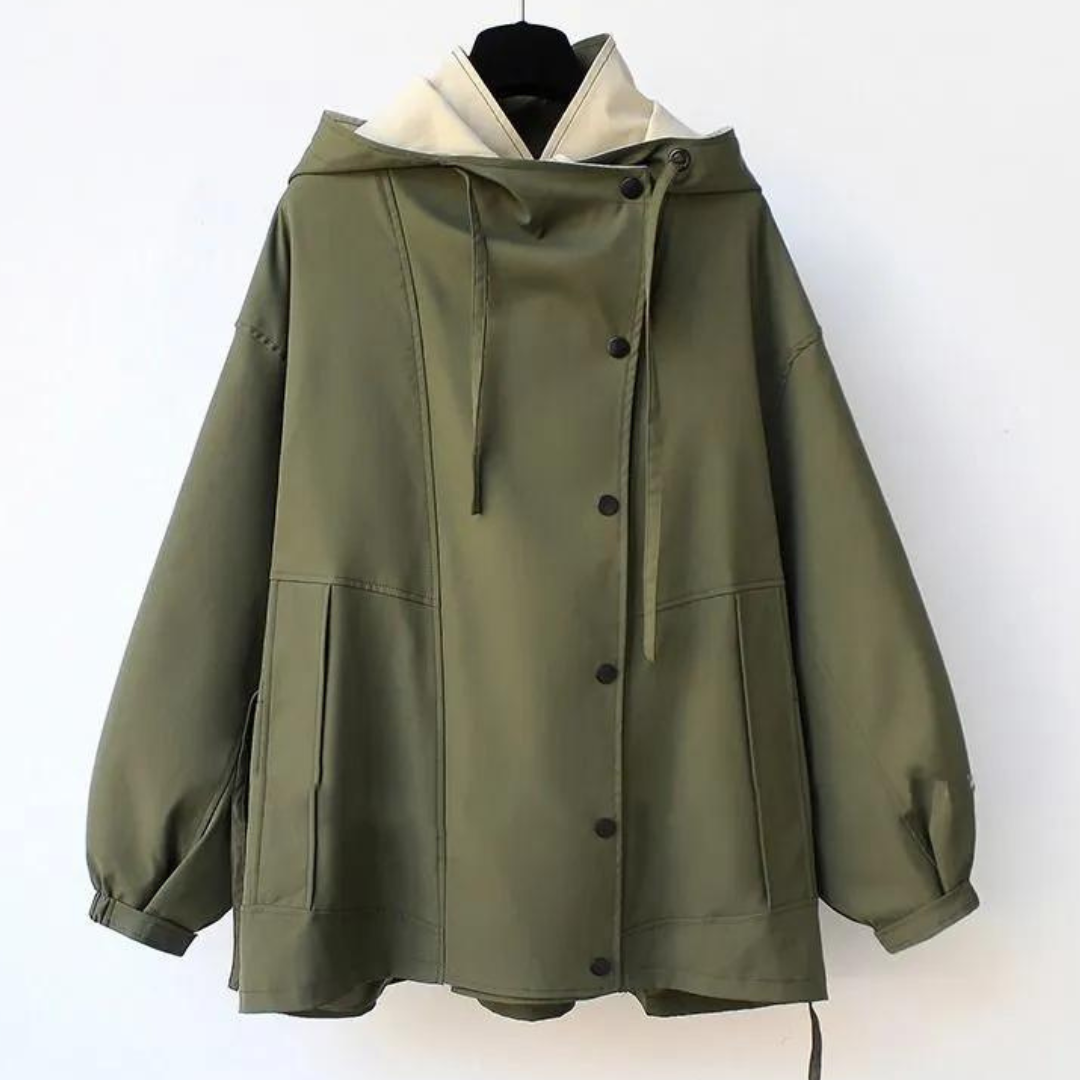 HARPER | Trench coat with two-tone design