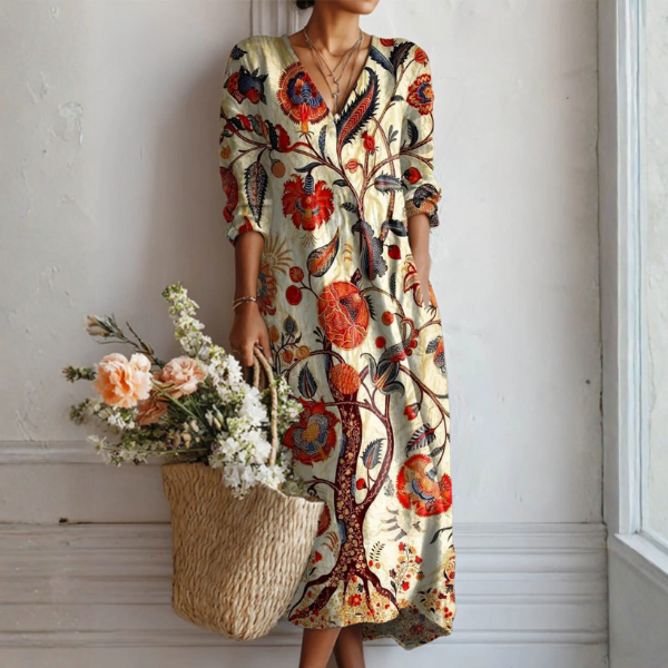 KENDRA | Midi dress with floral print