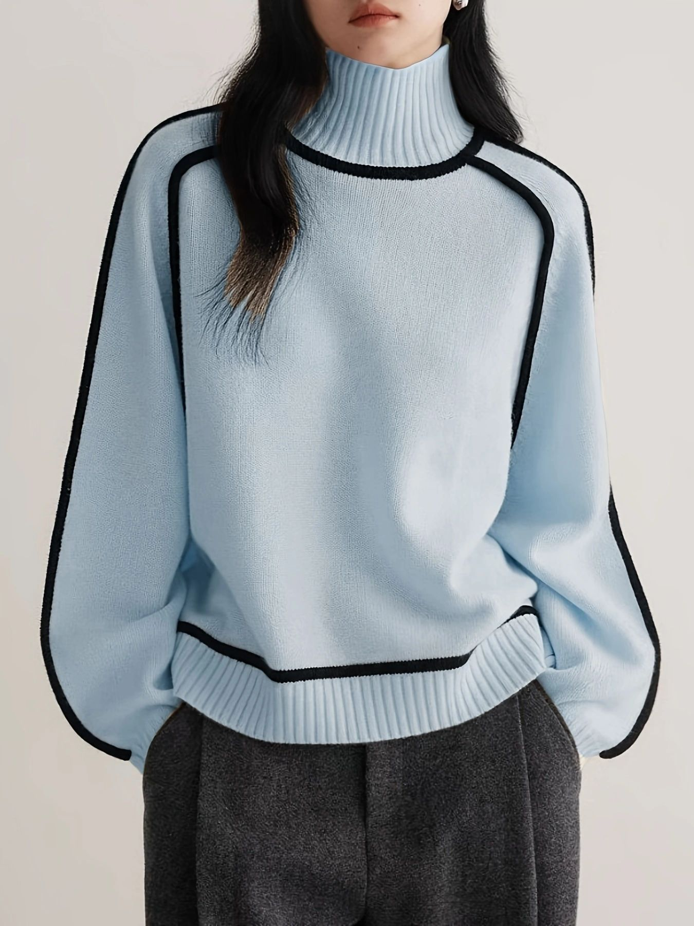BELLA | Turtleneck jumper with ribbed trim