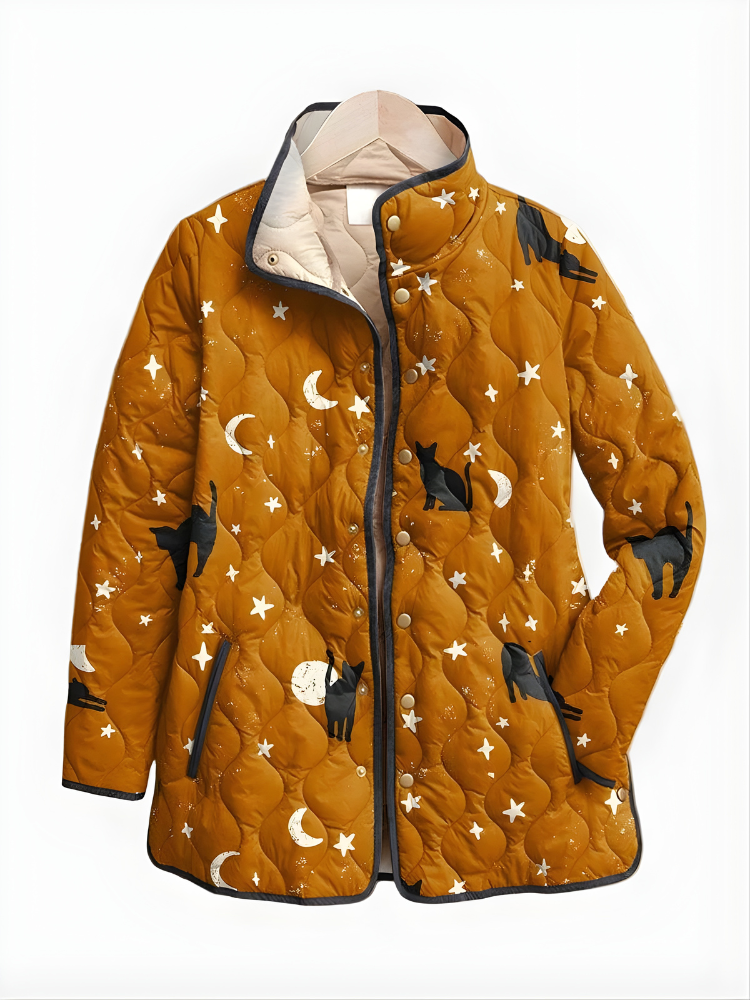 MYA | Quilted jacket with cat pattern