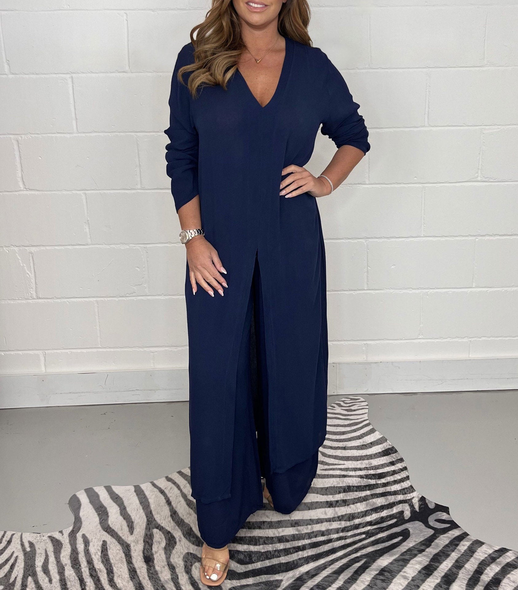 CHERLY | Set with wide-leg trousers
