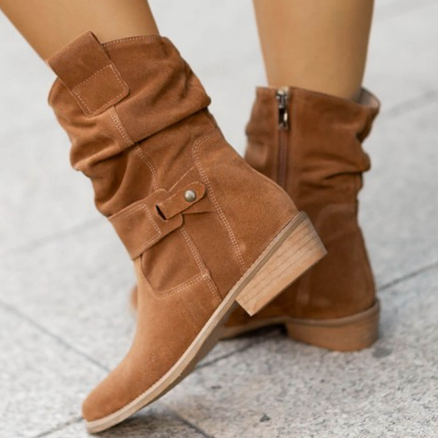 HARPER | Ankle boots with suede finish - Liora Melbourne