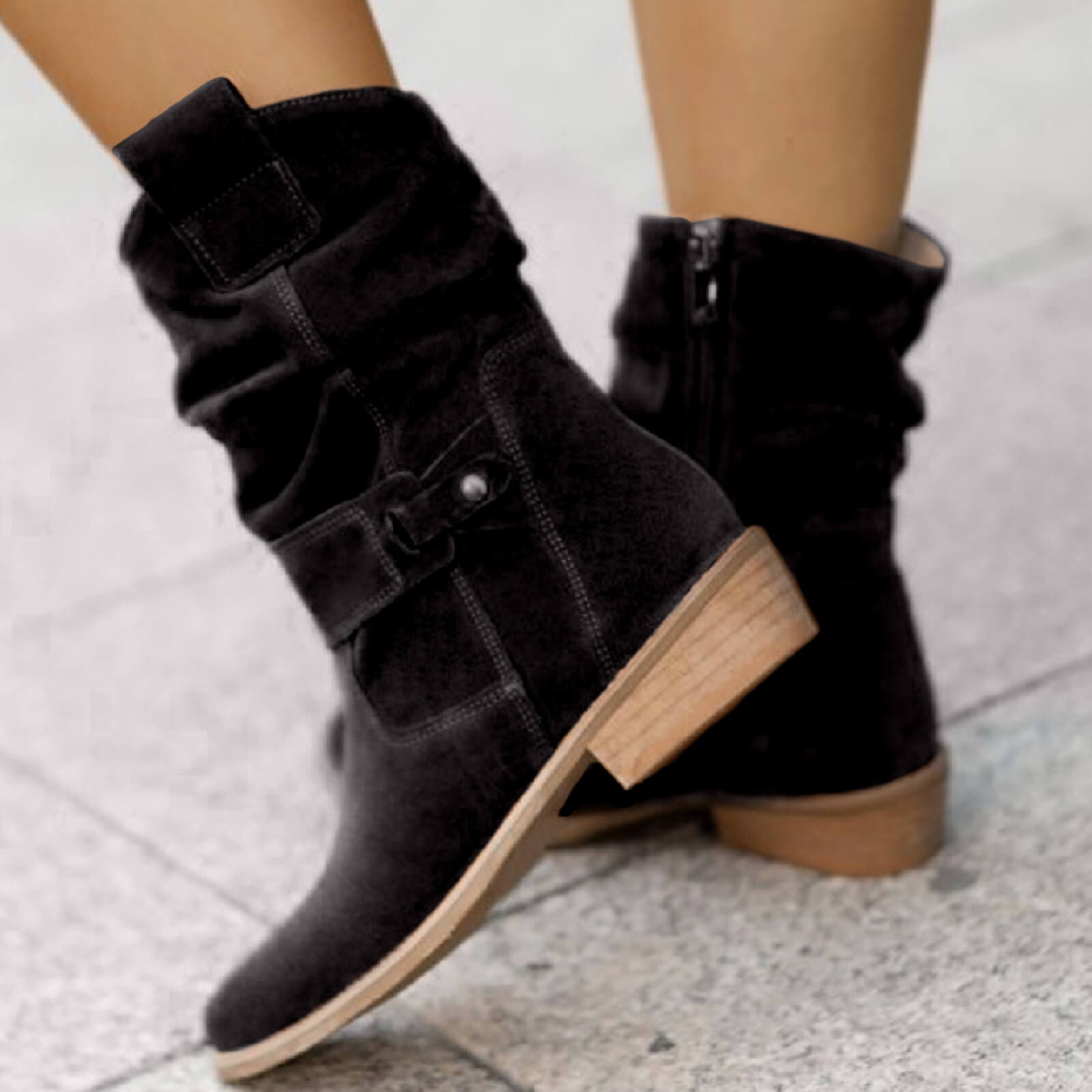 HARPER | Ankle boots with suede finish - Liora Melbourne