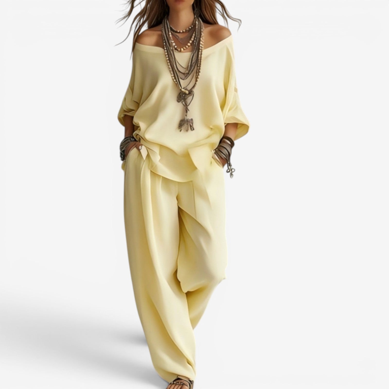 SHELLY | Set with wide-leg pants