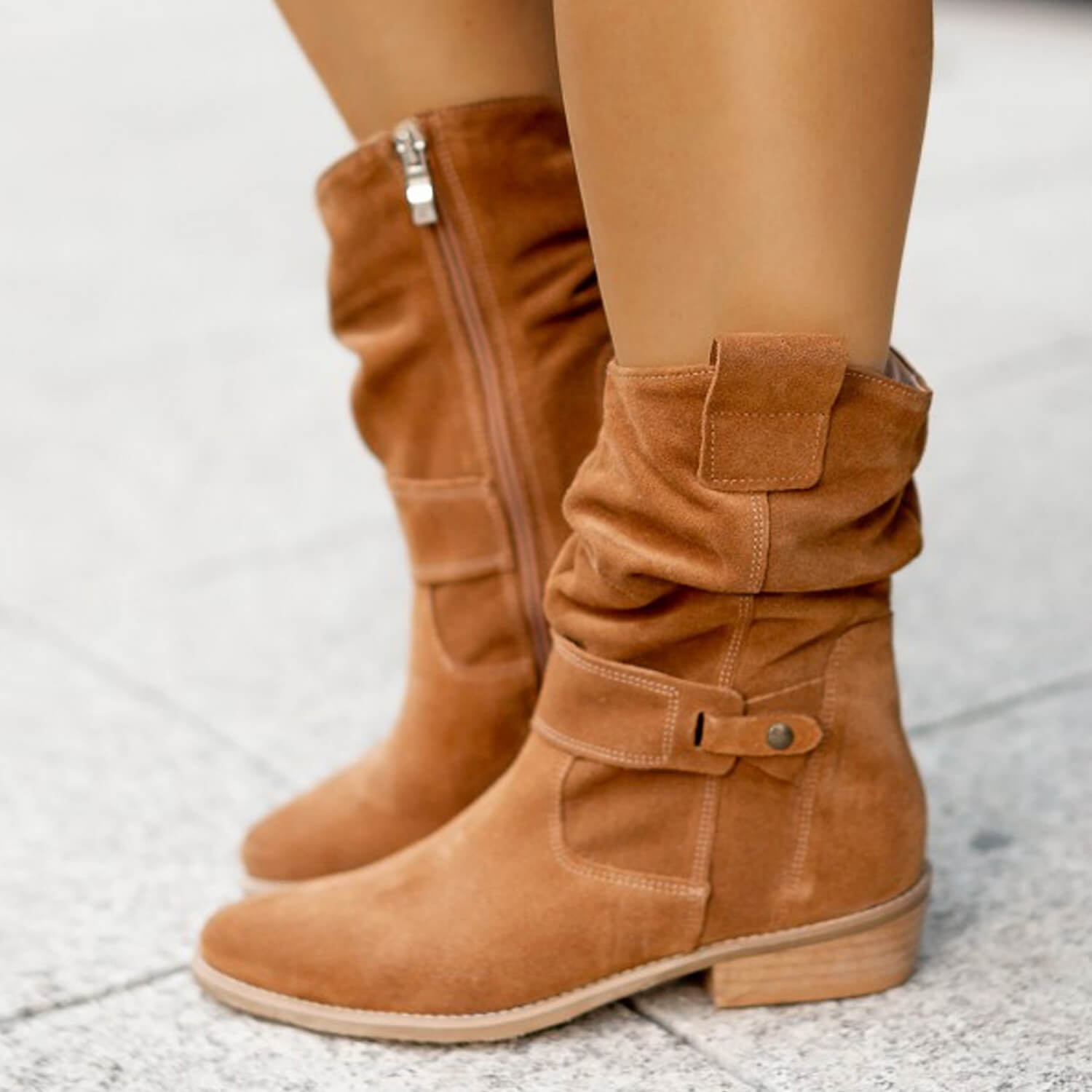 HARPER | Ankle boots with suede finish - Liora Melbourne