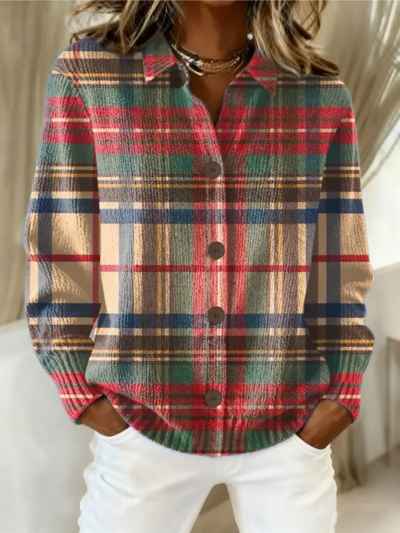 GLORIA | Cardigan with plaid pattern