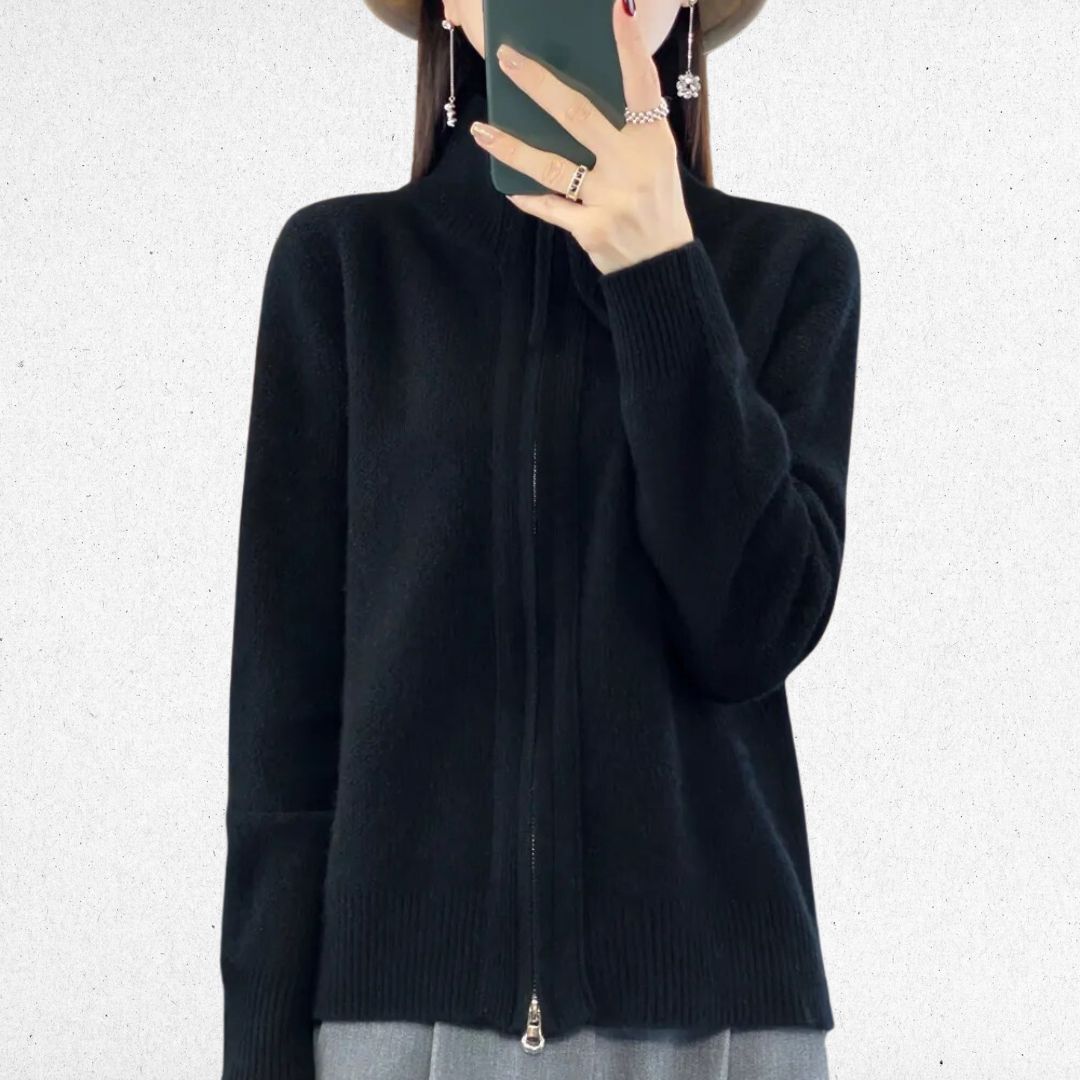 GEORGIA | Zip-up cardigan with pockets
