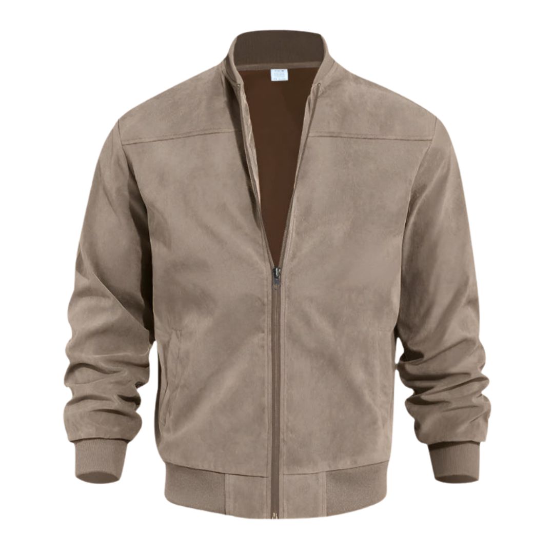 AARON | Bomber jacket with ribbed trim