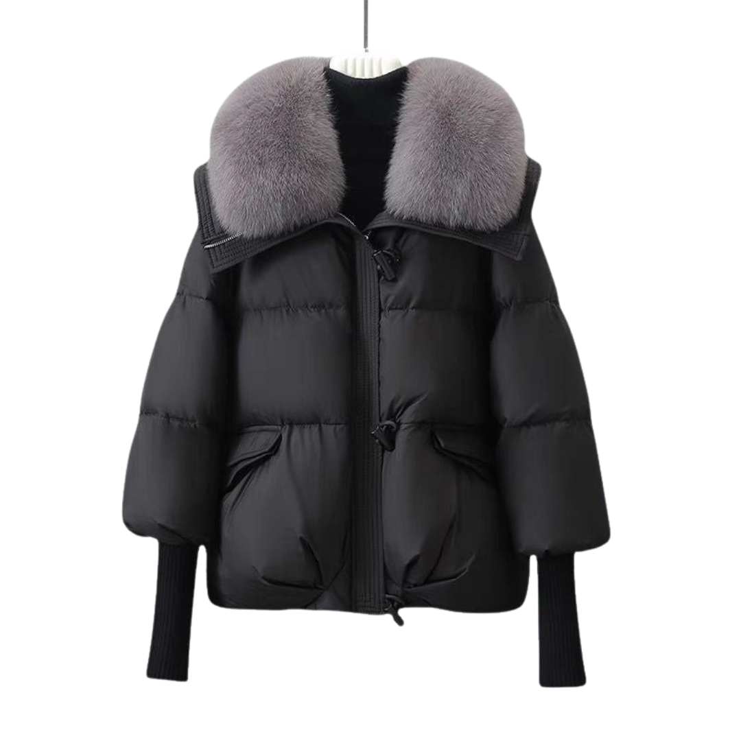 HARPER | Down jacket with fur collar