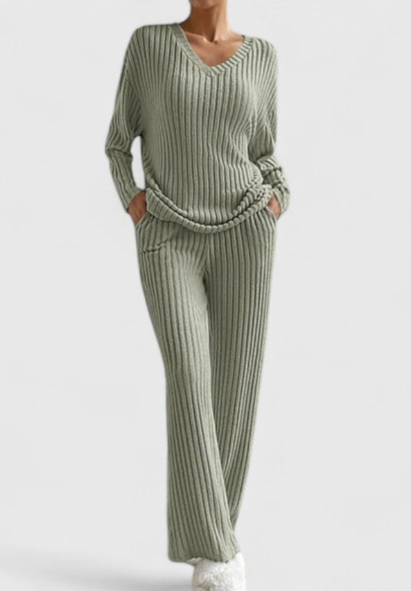 ANGELINE | Set with wide-leg pants