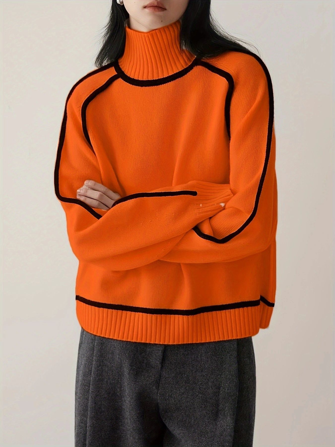 BELLA | Turtleneck jumper with ribbed trim