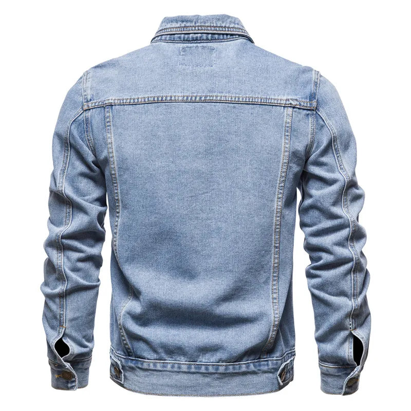 JASPER | Denim jacket with moto styling