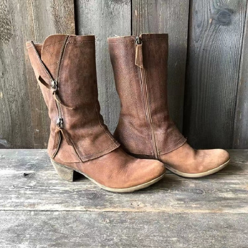 GIANA | Cowgirl boots with Western stitching