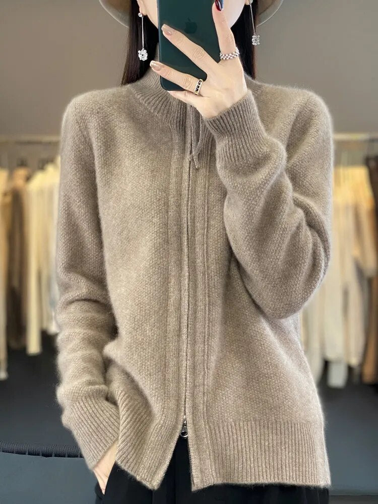 GEORGIA | Zip-up cardigan with pockets