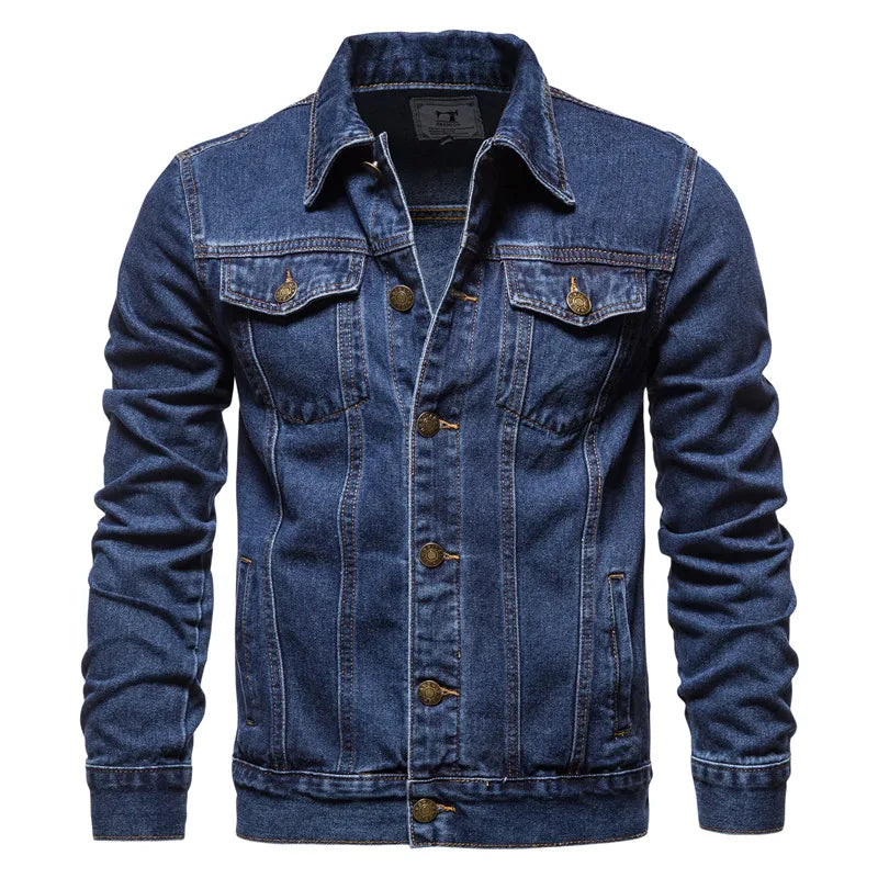LIAM | Denim jacket with biker styling