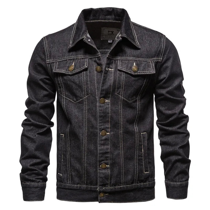 JASPER | Denim jacket with moto styling