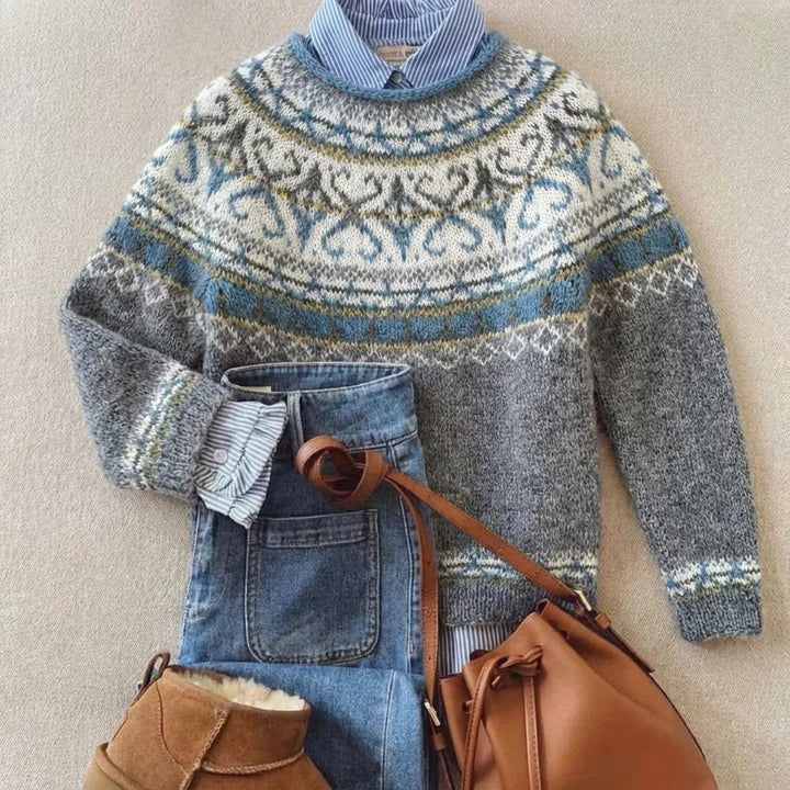 GRACE | Knit jumper with Nordic pattern