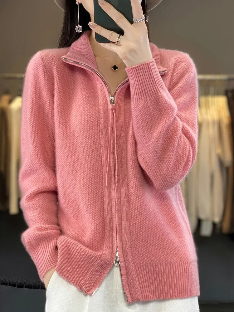 GEORGIA | Zip-up cardigan with pockets