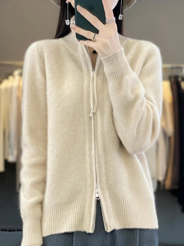 GEORGIA | Zip-up cardigan with pockets