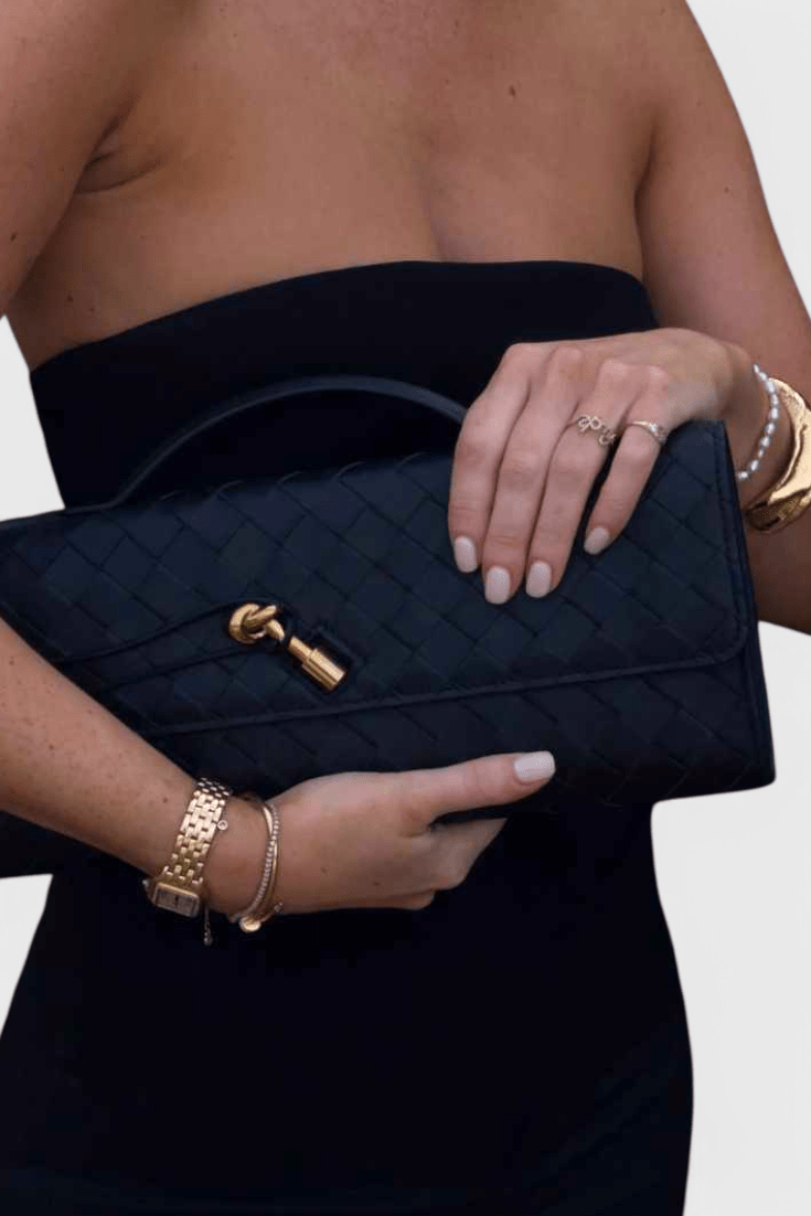 MELANIE | Geantă clutch cu nod auriu - Liora București