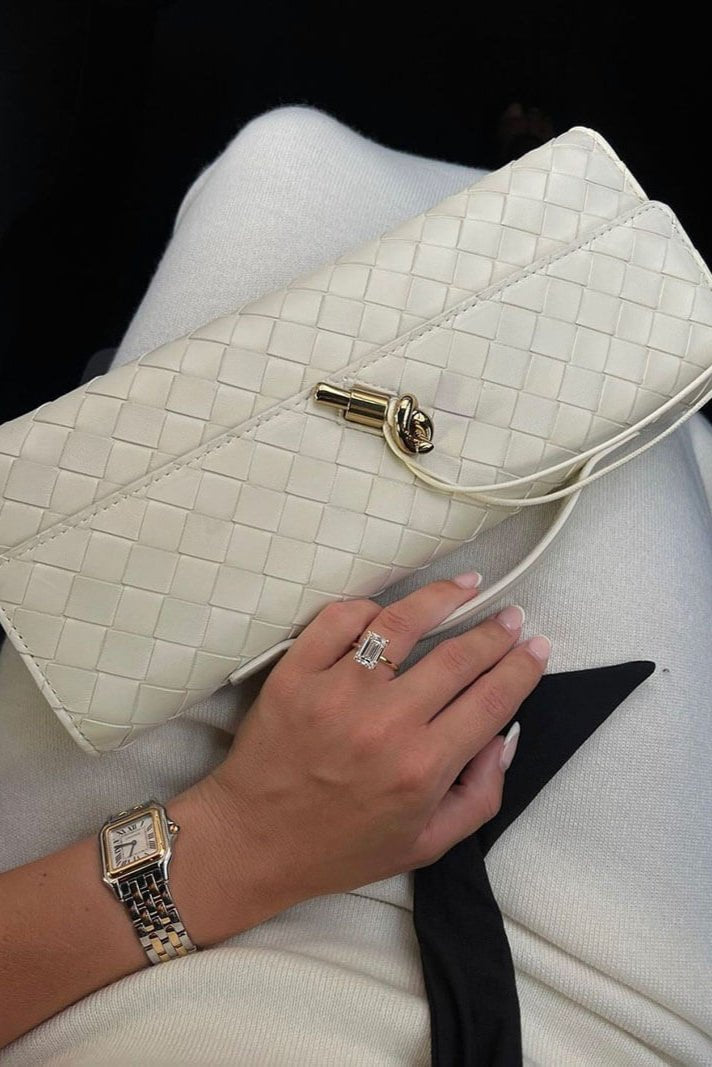 MELANIE | Geantă clutch cu nod auriu - Liora București