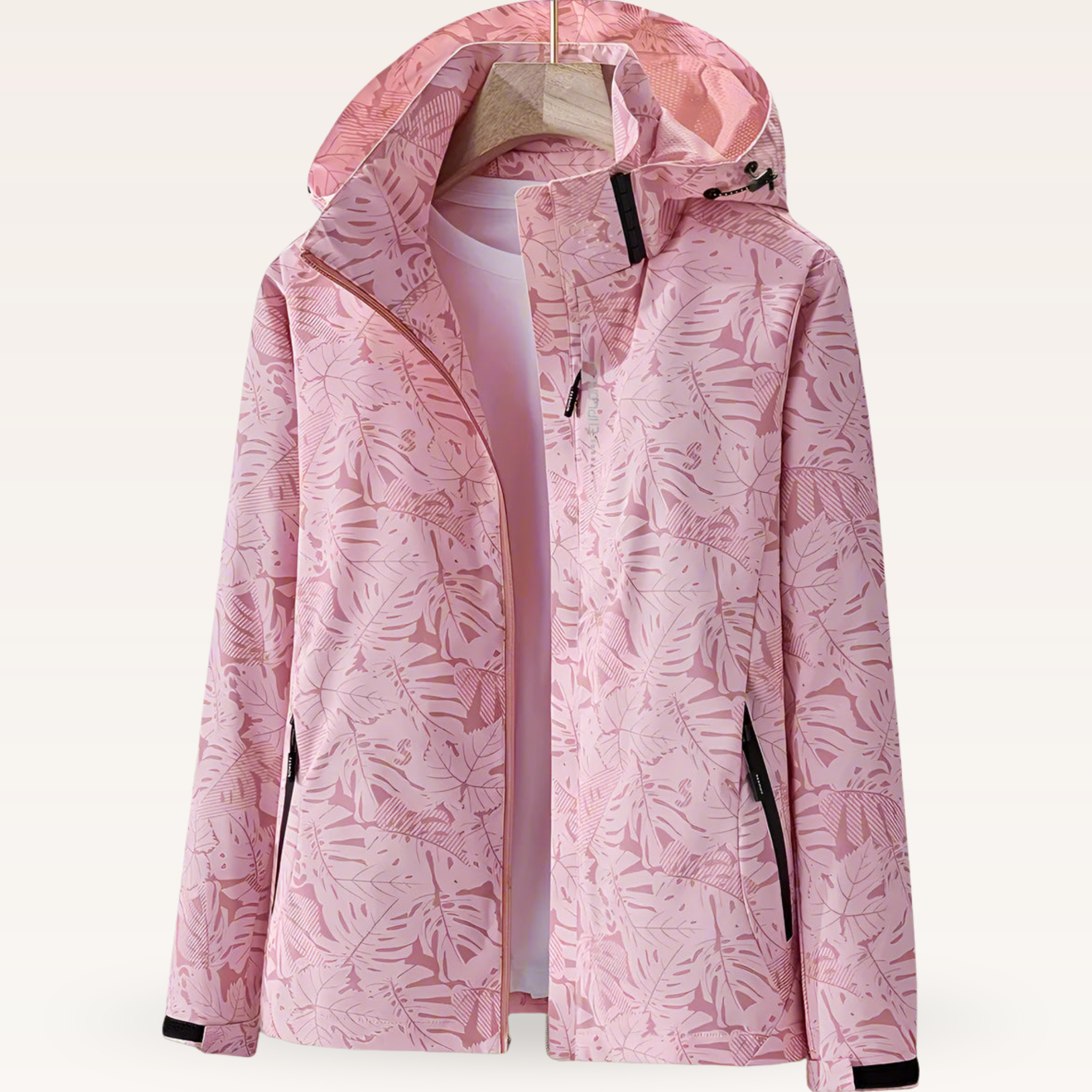 ISLA | Waterproof summer jacket with leaf print