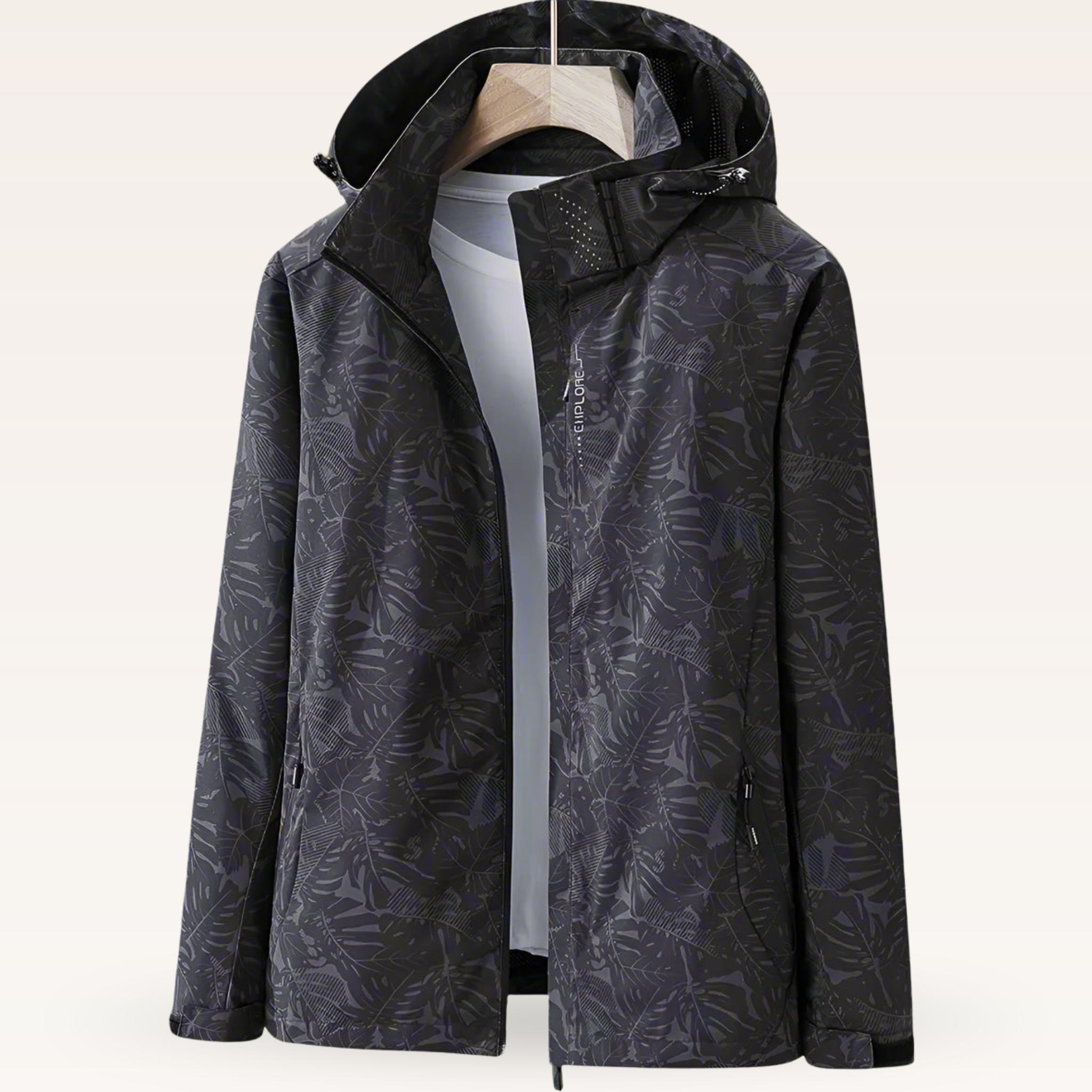 ISLA | Waterproof summer jacket with leaf print