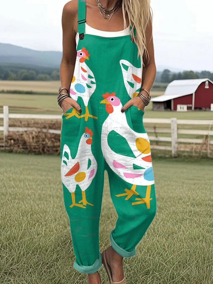 CLEO | Jumpsuit with chicken print