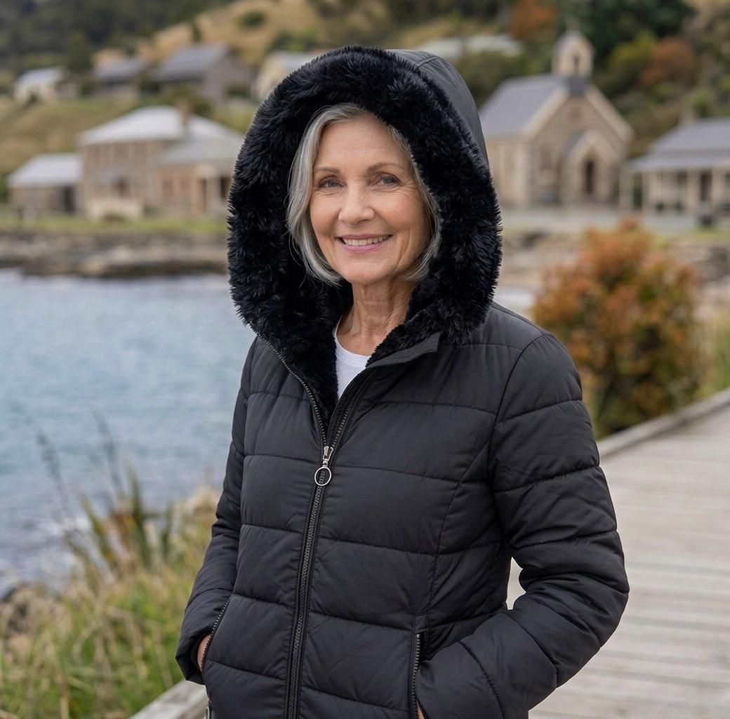 OLIVIA | Winter coat with quilted shell