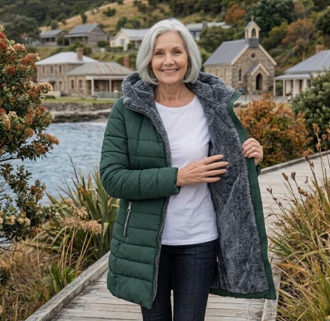 OLIVIA | Winter coat with quilted shell