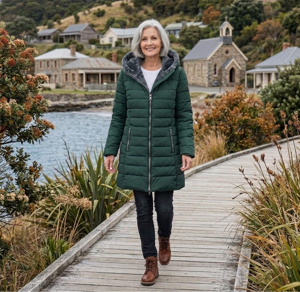 OLIVIA | Winter coat with quilted shell