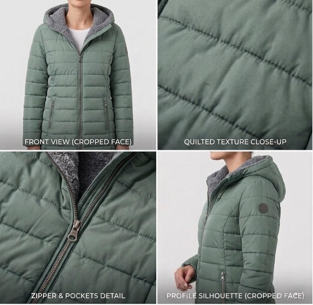 OLIVIA | Winter coat with quilted shell