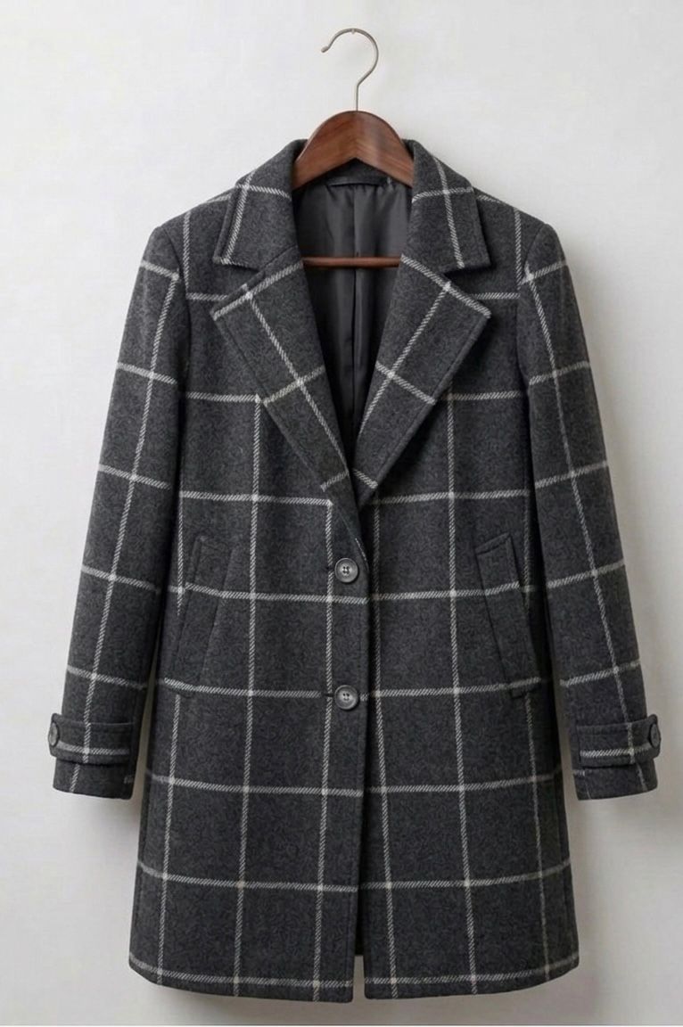 MARGARET | Long-line coat with heritage tweed
