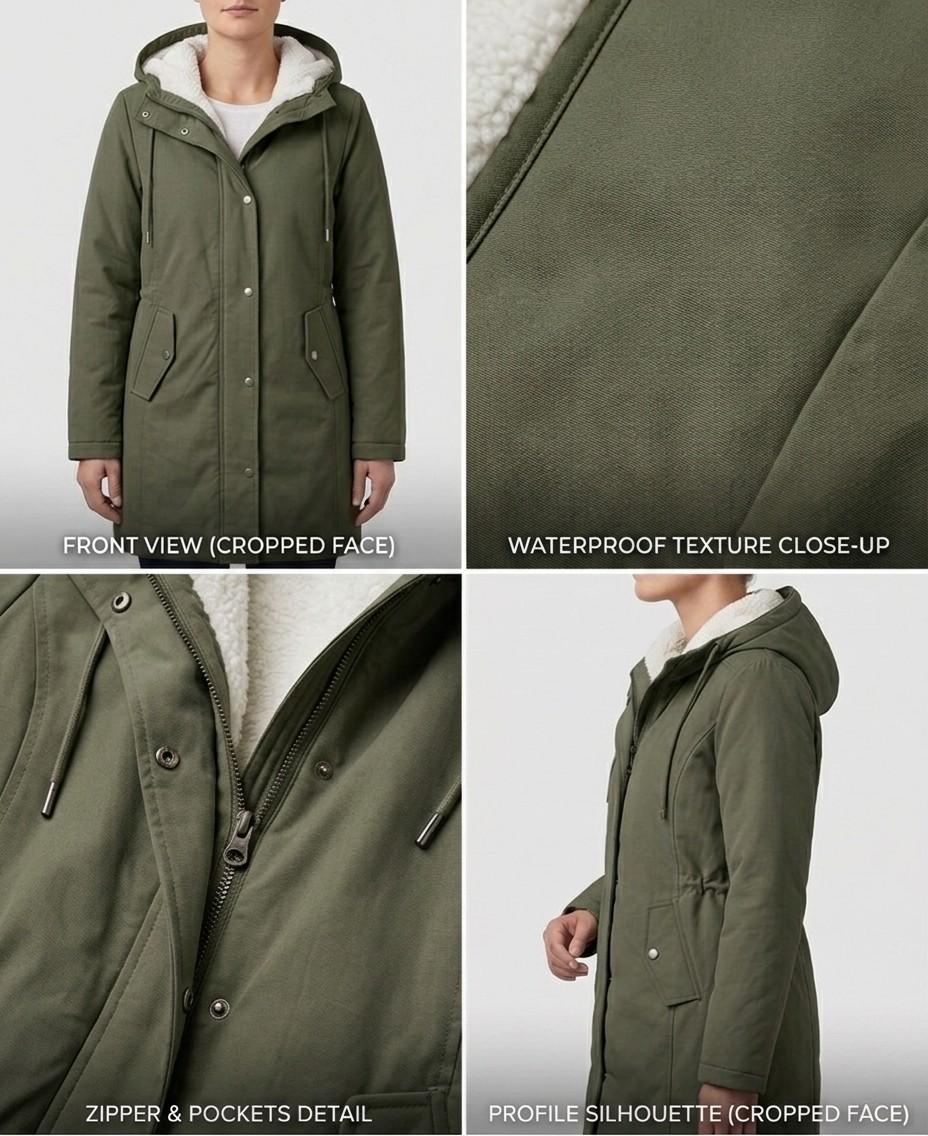 AMÉLIE | Long parka with fleece lining