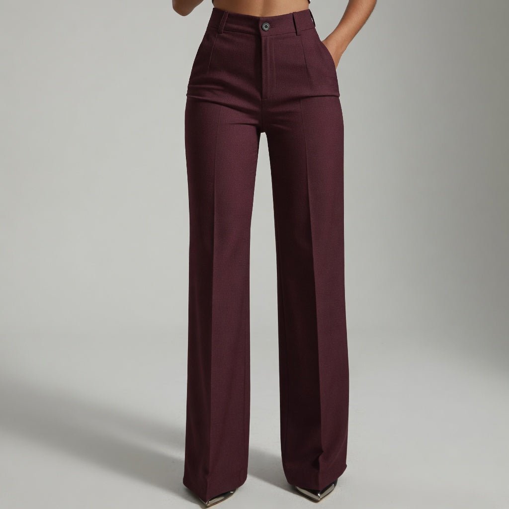 FREYA | Pantaloni cu Talie Înaltă și Dungă Anterioară - Liora București