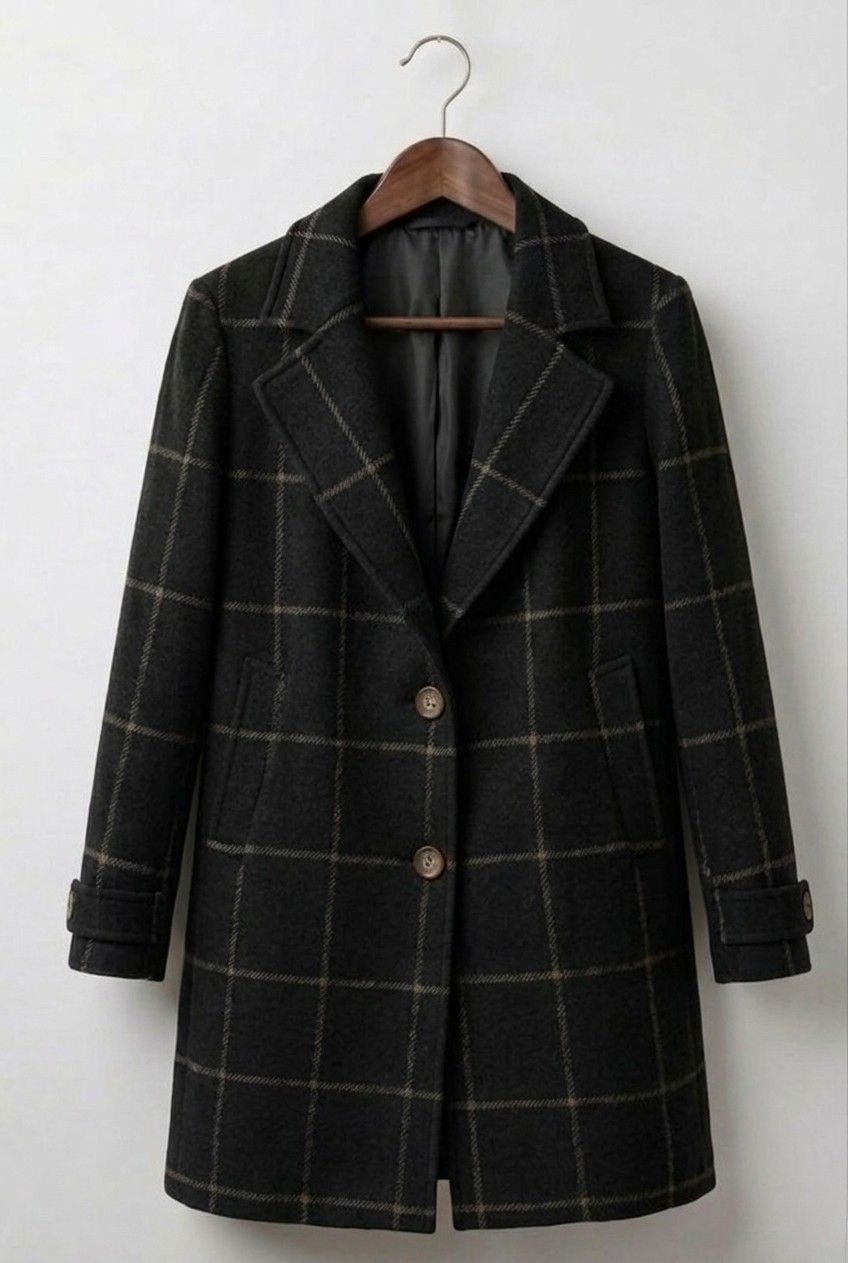 MARGARET | Long-line coat with heritage tweed
